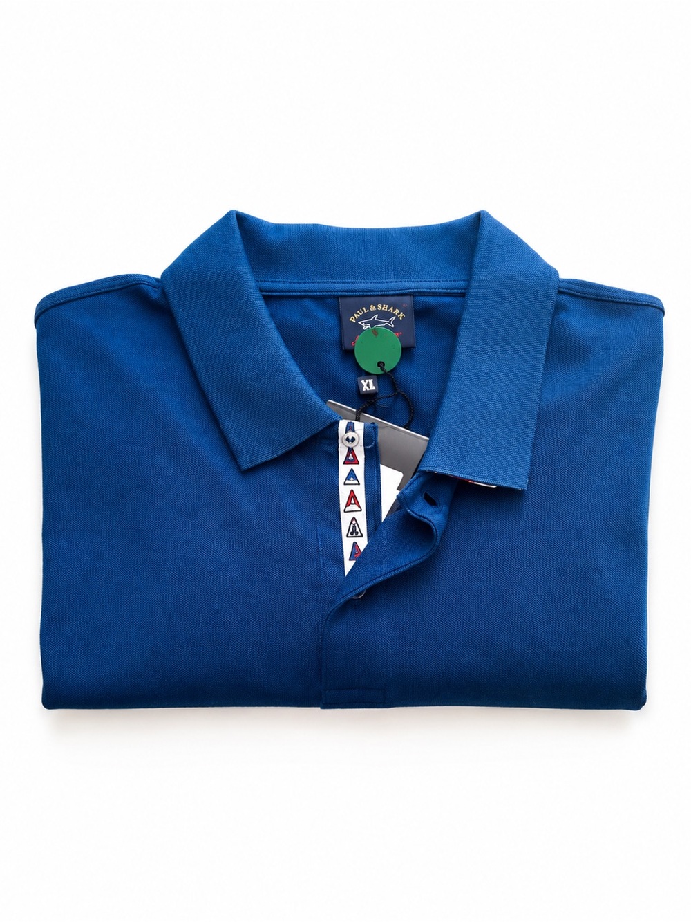 Paul And Shark Polo Shirt in Royal Blue with contrast back collar color XL NWT